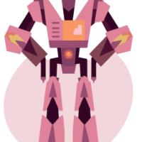  I would like the AI to generate an image of a futuristic robot with an aesthetic similar to that of the robots from Star Wars. I want it to have energy beams in its arms, detailed armor, and an intimidating appearance. I would like the robot to be in a cyberpunk city with a dark and dangerous atmosphere. The predominant colors should be red, white, and black, and there should be neon signs and cables hanging everywhere. The image should convey a sense of tension and danger, but also of excitement and adventure.